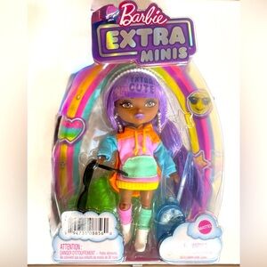 NIB black Barbie extra mini doll